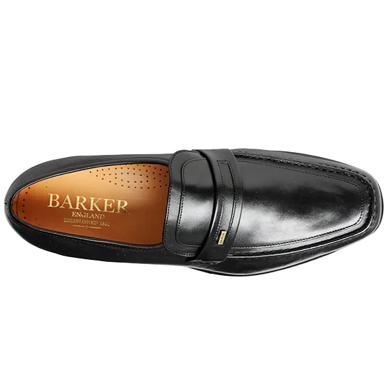 30% OFF BARKER Wesley Shoes - Mens Moccasins - Black Calf Size: UK 9