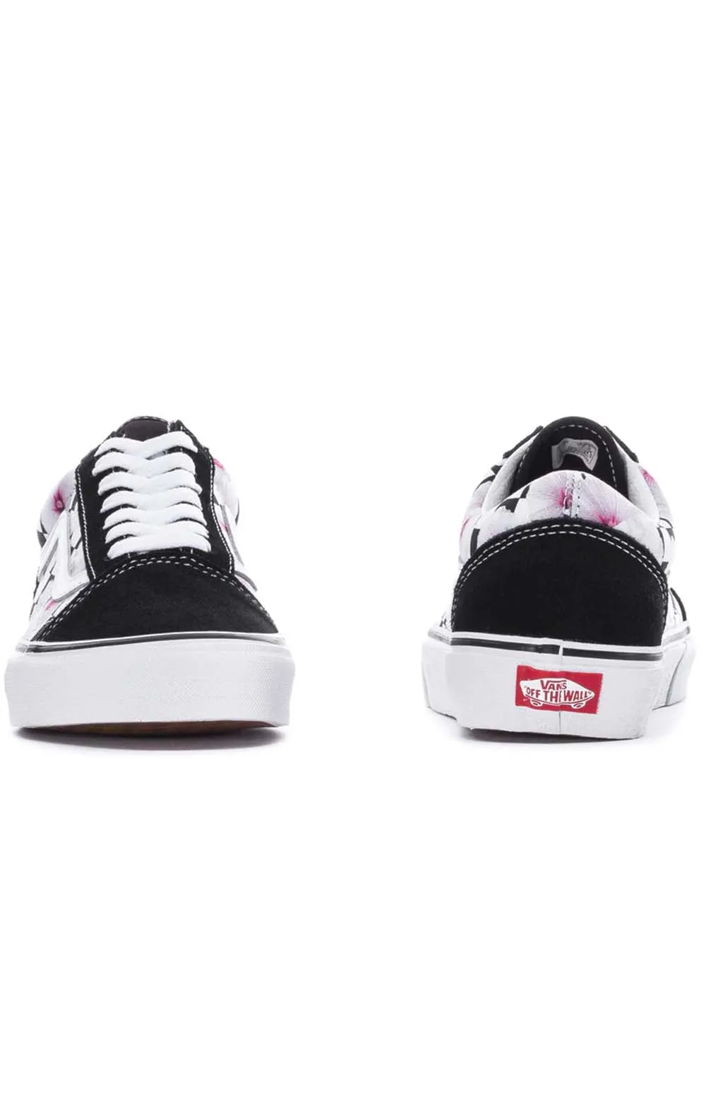 (7NTBM8) Old Skool Shoes - Hibiscus Check Black