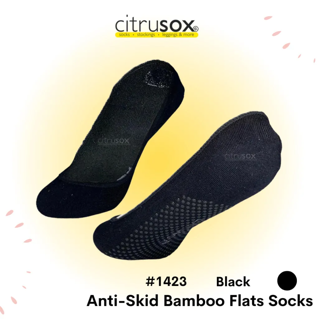 Anti-Skid Grip Bamboo No-Show Socks