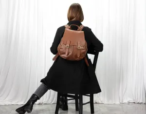 Artemis backpack - Spicy brown leather