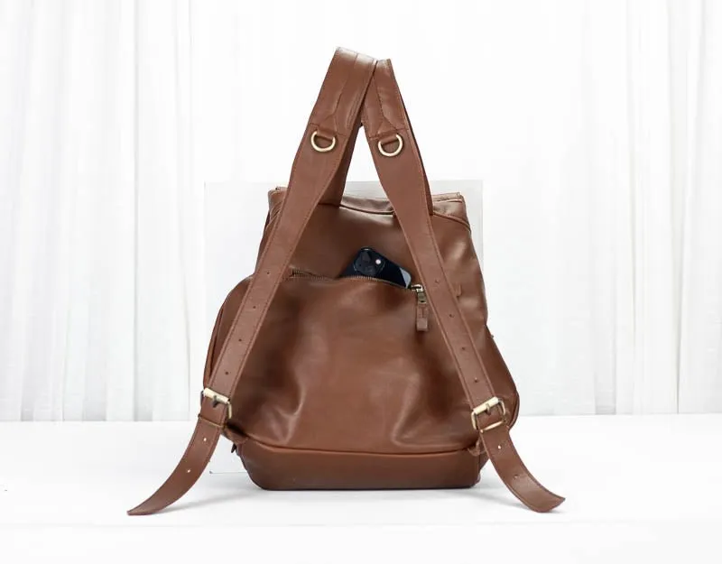 Artemis backpack - Spicy brown leather