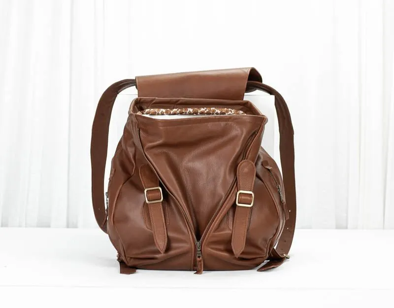 Artemis backpack - Spicy brown leather