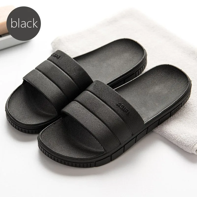 ASIFN Men's Slippers Bathroom Men Shoes Slipper Non-slip Women Loves Indoor Home Summer Flip Flops Soft Male Slides