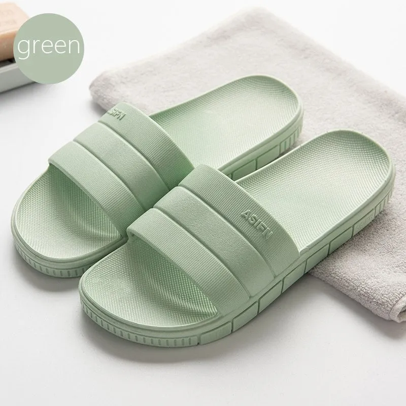 ASIFN Men's Slippers Bathroom Men Shoes Slipper Non-slip Women Loves Indoor Home Summer Flip Flops Soft Male Slides