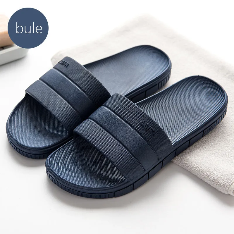 ASIFN Men's Slippers Bathroom Men Shoes Slipper Non-slip Women Loves Indoor Home Summer Flip Flops Soft Male Slides