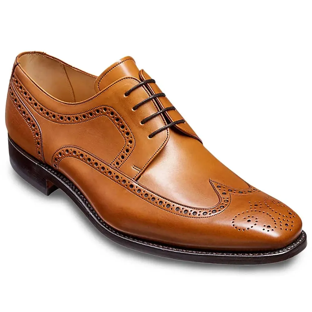 BARKER Larry Shoes – Mens Derby Brogue - Cedar Calf