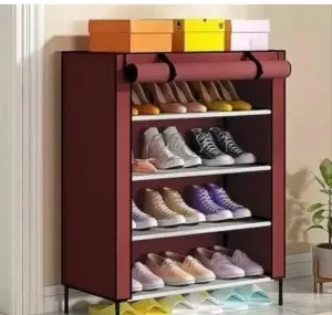 Best Care collapsible shoe rack (Maroon)