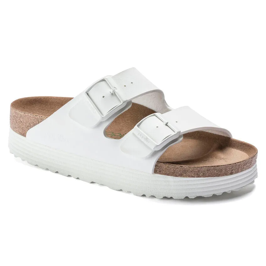 Birkenstock Arizona White Vegan Platform