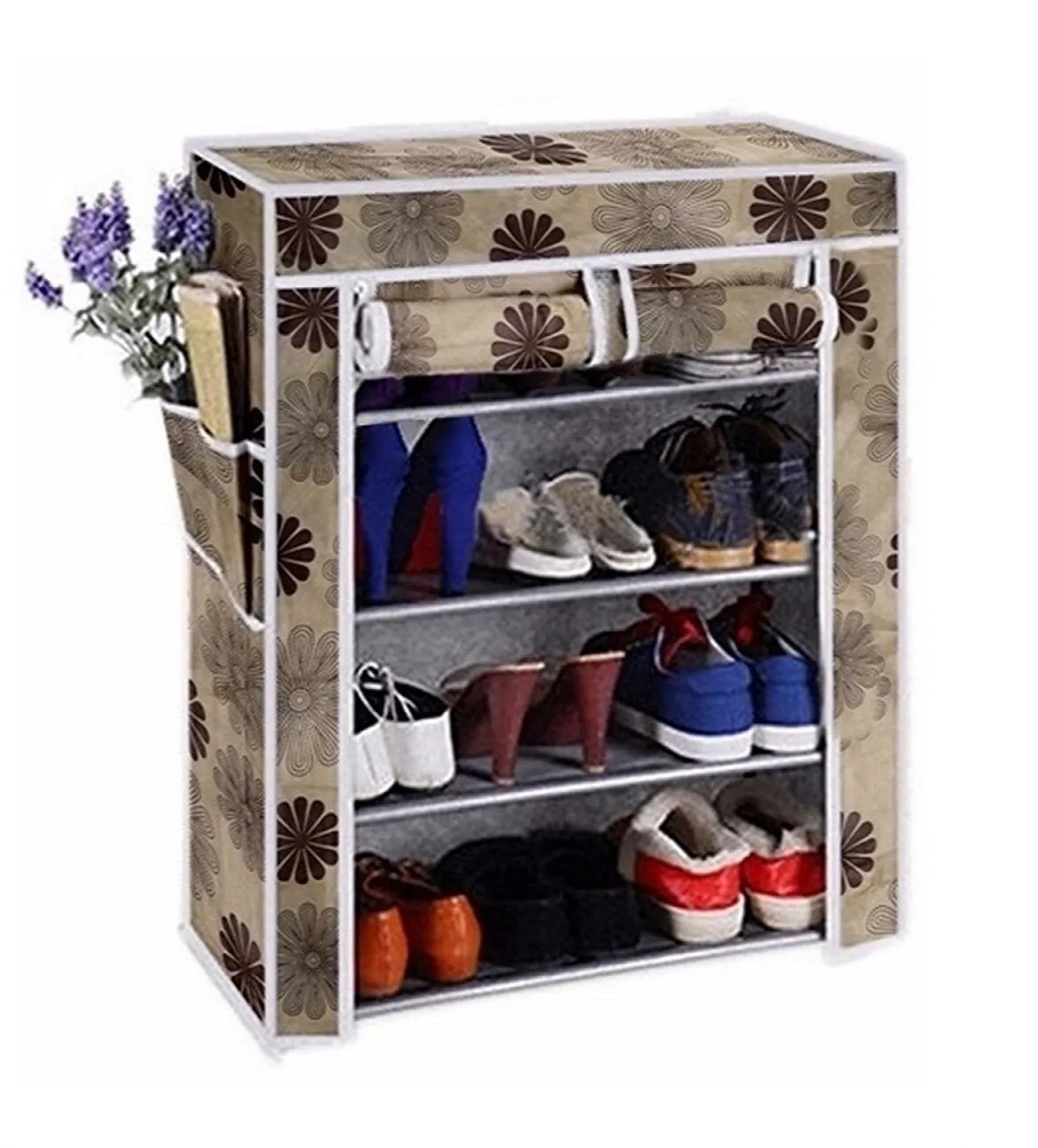 CMerchants 4 shelves shoe rack organiser (Grey)