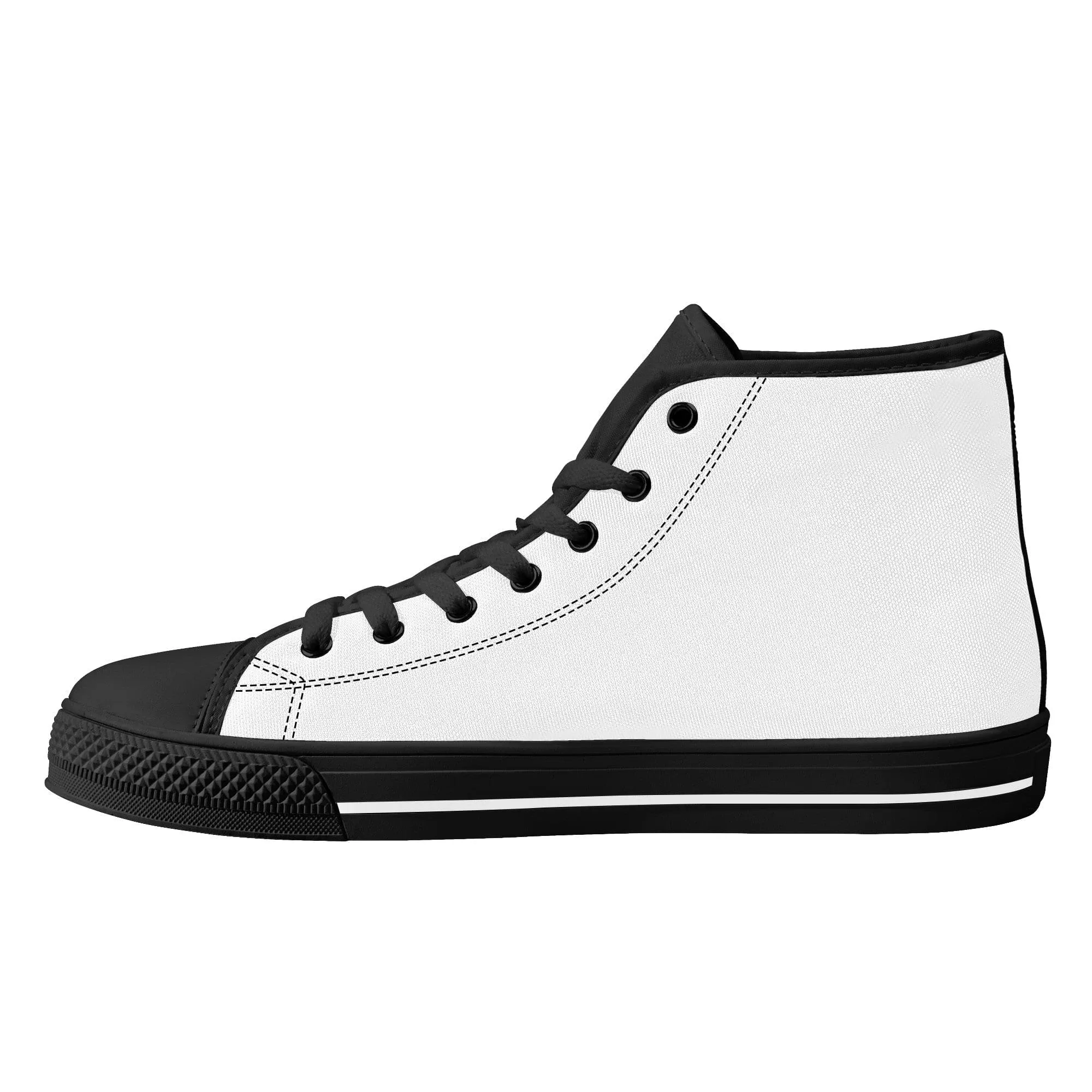 Custom High Top Canvas Shoes - Black D25