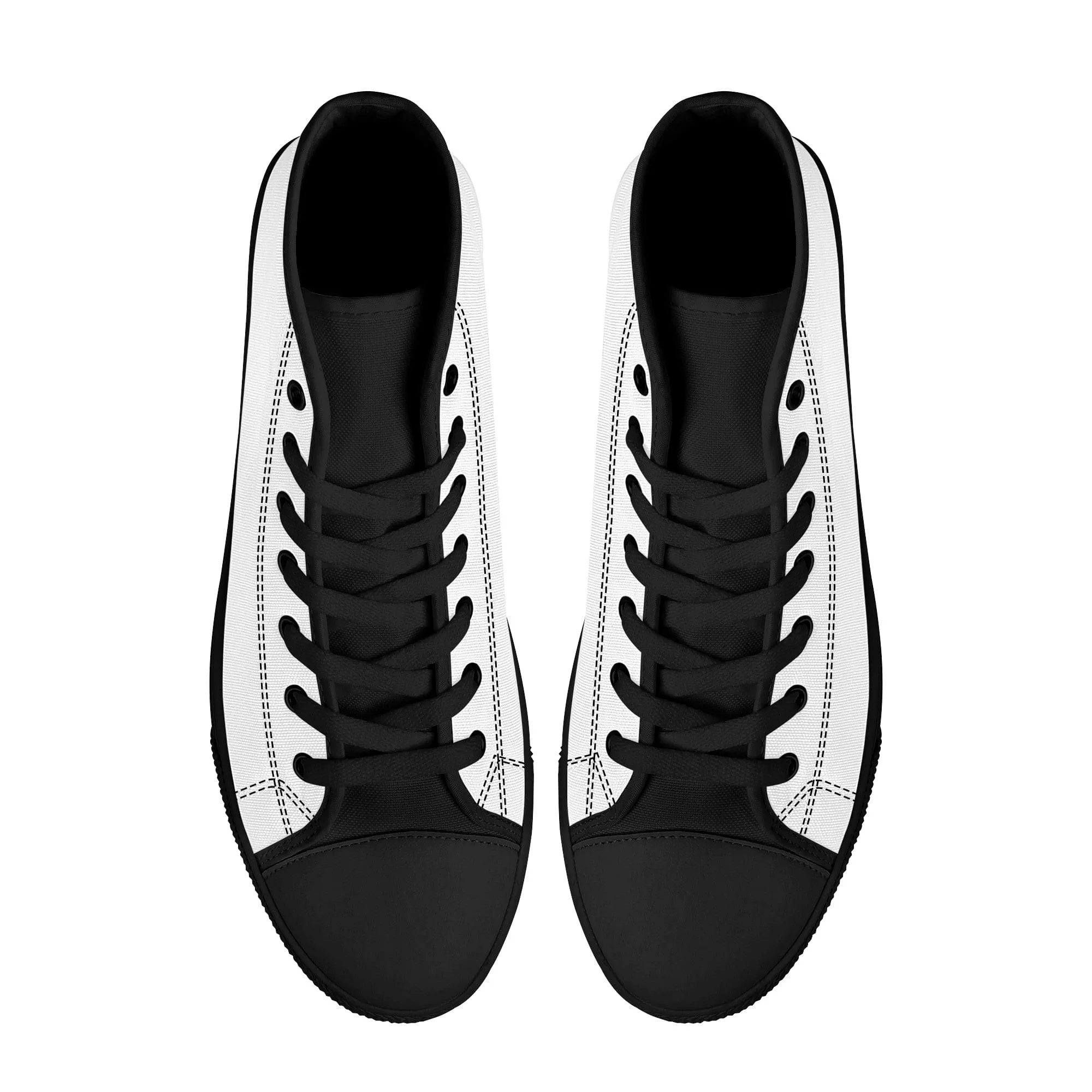 Custom High Top Canvas Shoes - Black D25