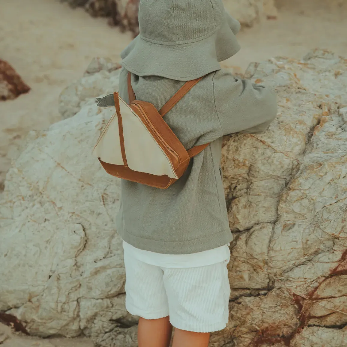 Donsje Mini Leather Backpack - Boat