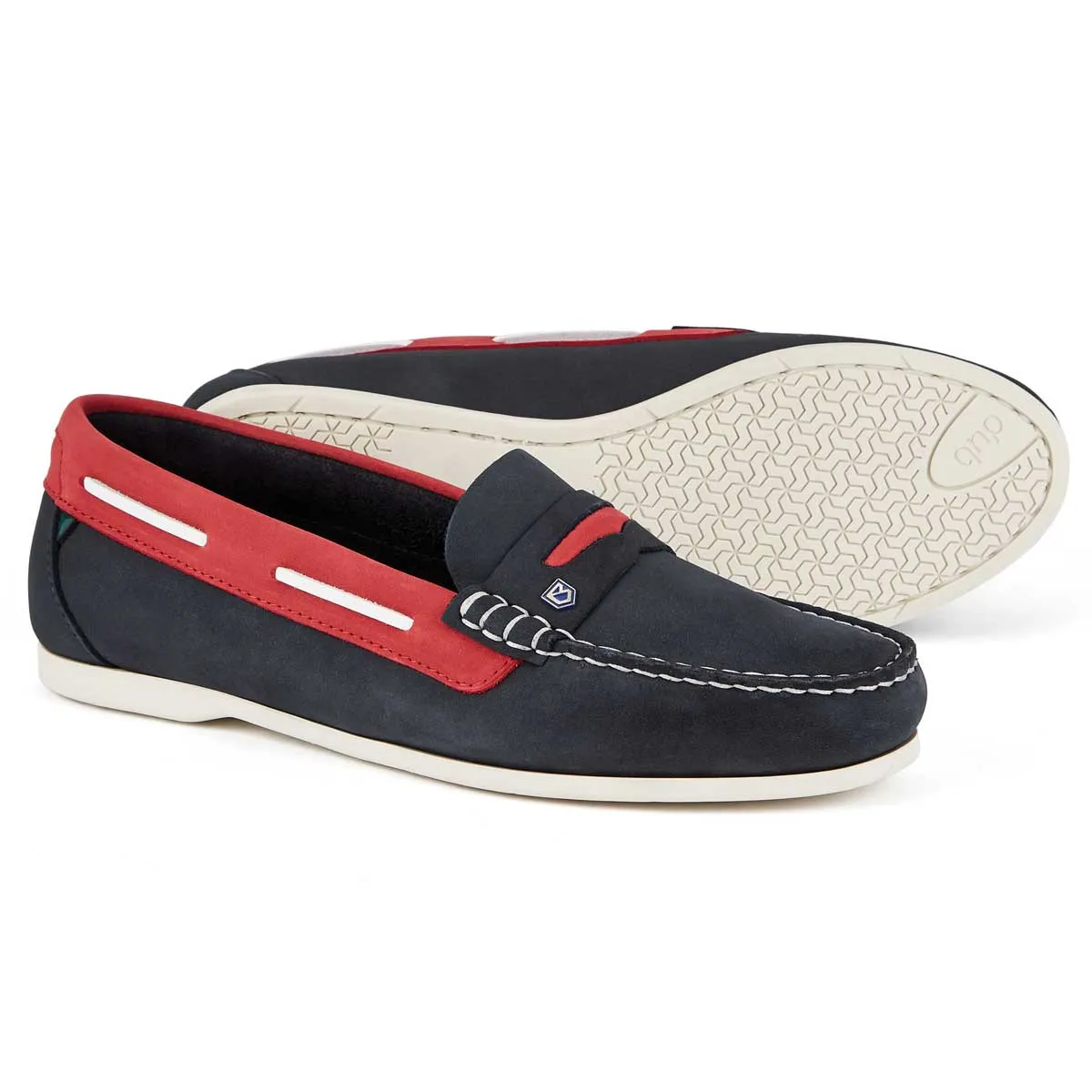 DUBARRY Ladies Belize Deck Shoes - Denim & Red