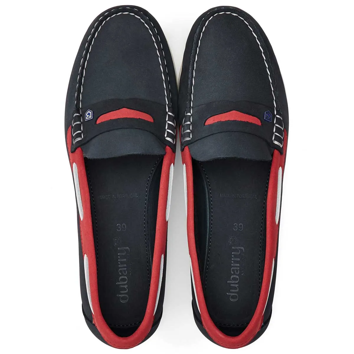 DUBARRY Ladies Belize Deck Shoes - Denim & Red