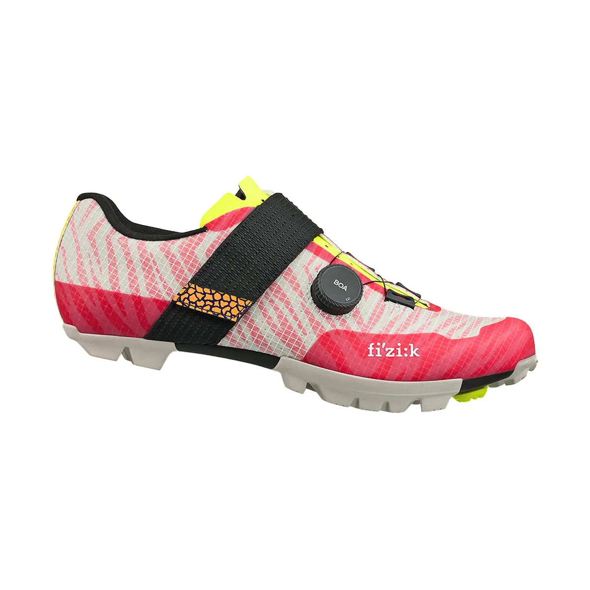 FIZIK Gravel MTB Cycling Shoes Vento Ferox Carbon AMANI - Magenta/Lime