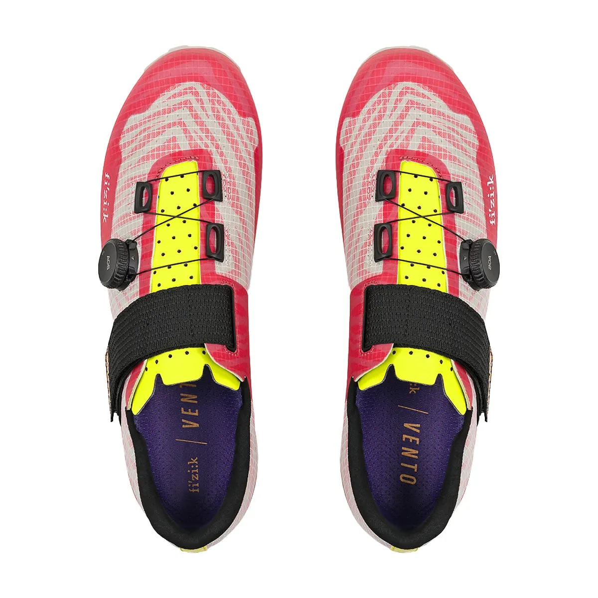 FIZIK Gravel MTB Cycling Shoes Vento Ferox Carbon AMANI - Magenta/Lime