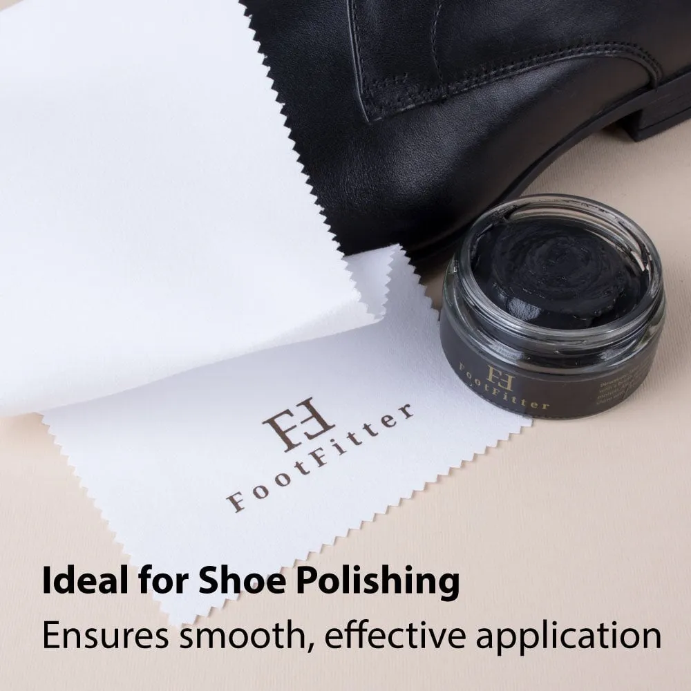 FootFitter Traditional Buffing Shoe Shine Microfiber Cloth Pack