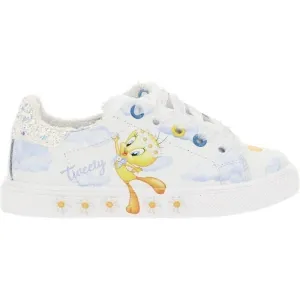 Girls White Tweety Pie Trainer