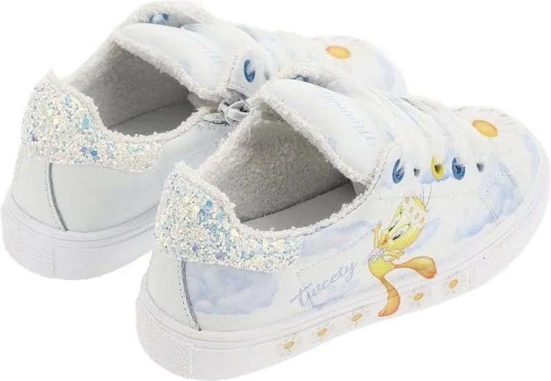 Girls White Tweety Pie Trainer