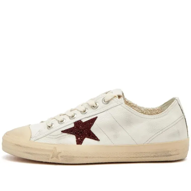 Golden Goose V-star sneakers, white, red