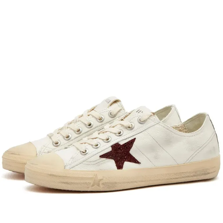 Golden Goose V-star sneakers, white, red