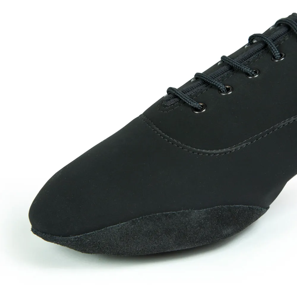 International Dance Shoes, Contra Pro, Black Nubuck, 1” Heel