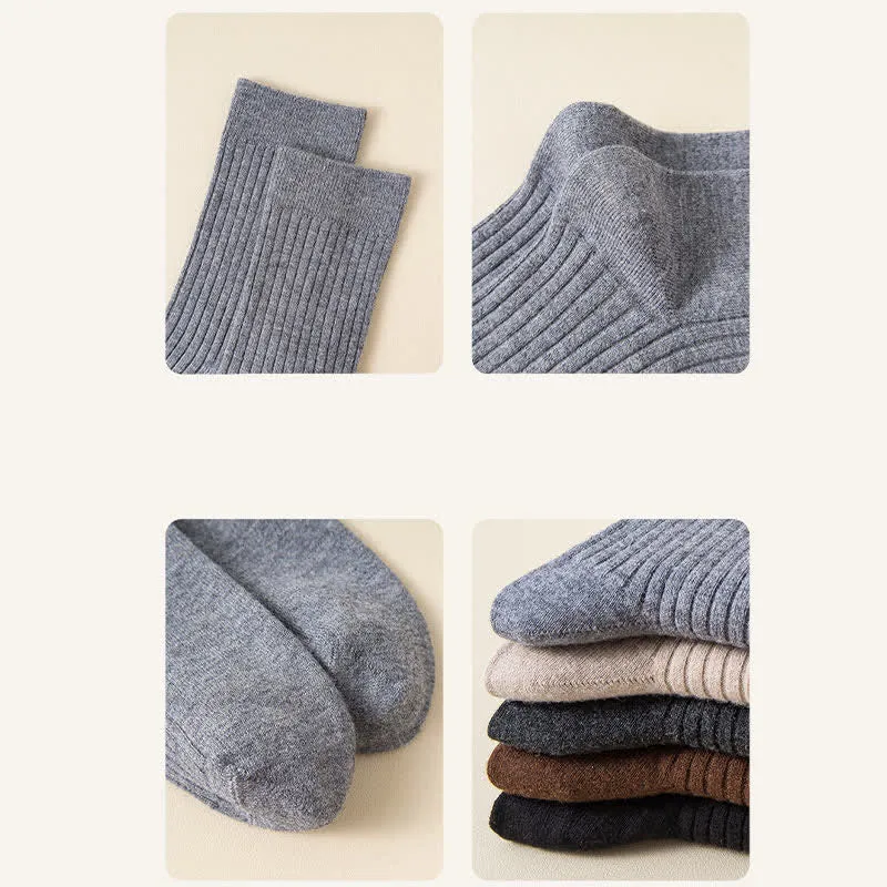 Men's Solid Color Comfortable Breathable Crew Socks