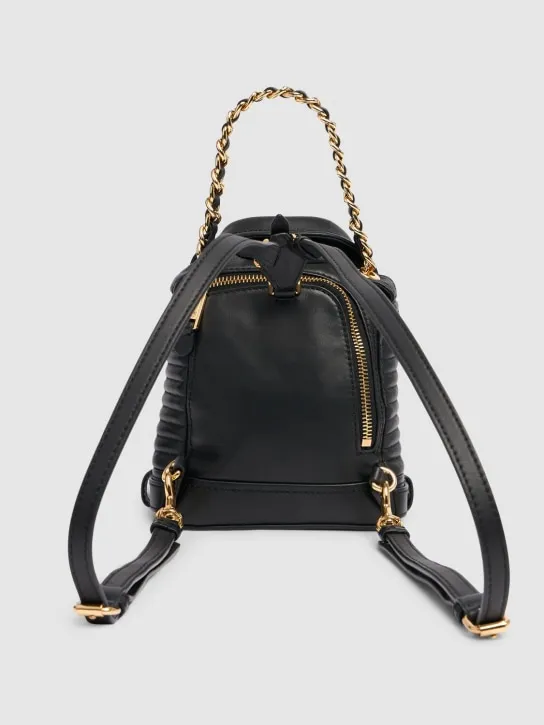 Moschino   Biker nappa leather backpack 