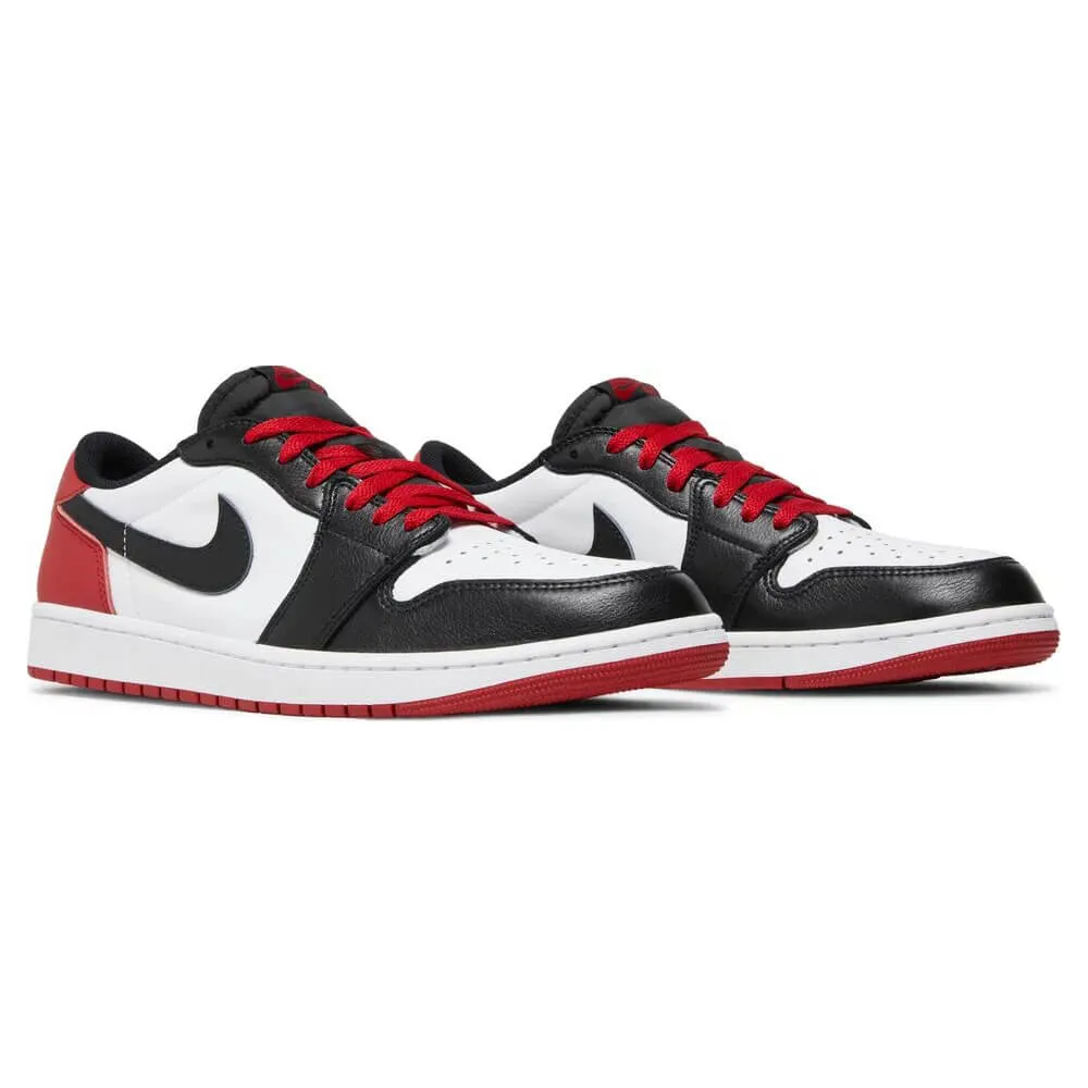 Nike Air Jordan 1 Retro Low OG Black Toe, White/Red/Black