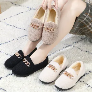 Owlkay Warm and Cozy Slip-On Women's Furry Shoes