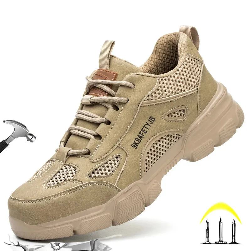 Summer Safety Shoes, Steel Toe, Breathable, Comfortable