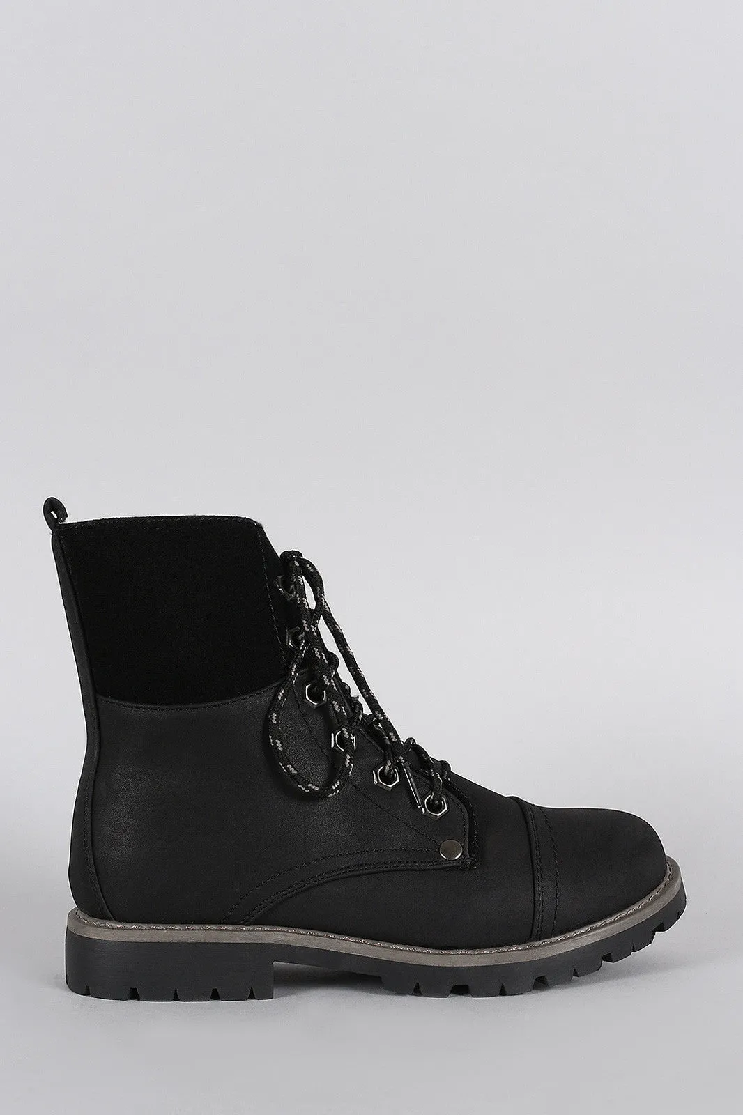 Warm Faux Shearling Lug Work Boots