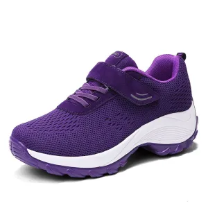 Women's Comfortable Woven Knit Sneakers  rubber