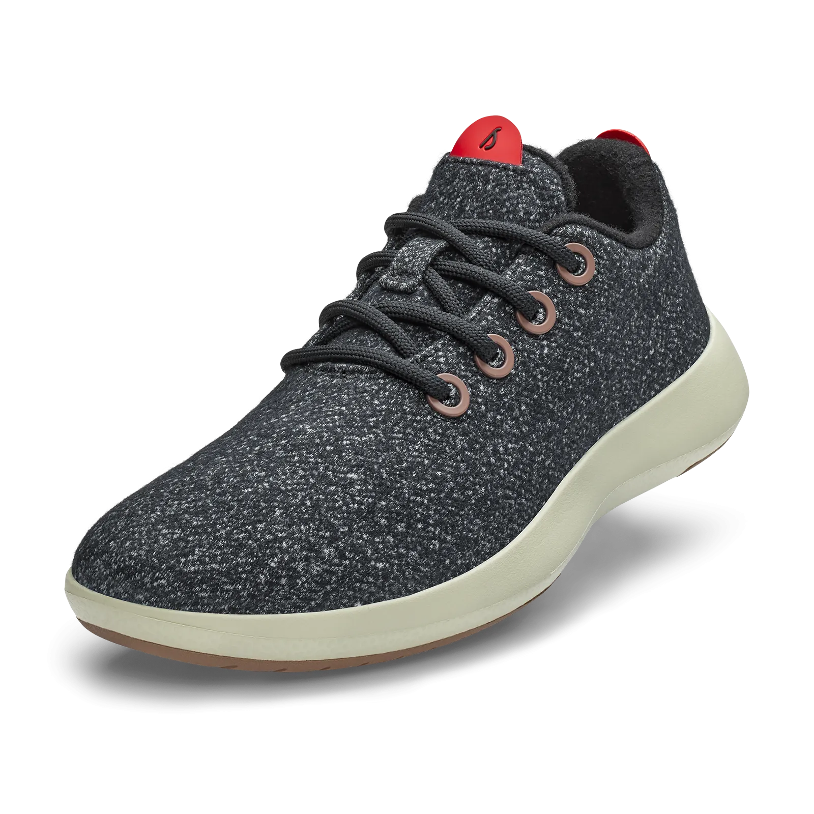 Women's Wool Runner Mizzles - Dark Grey/Bloom Red (Arid Beige Sole)